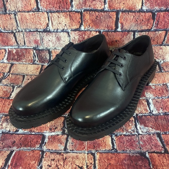 WALK LONDON JAGGER DERBY SHOE BLACK - Picture 1 of 8